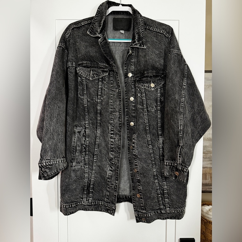 American Eagle Outfitters Charcoal Denim Jacket